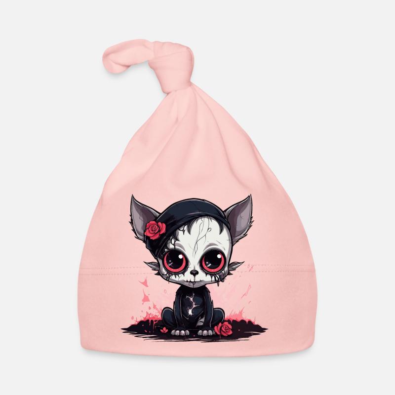 Niedliches Emo Gothic Kätzchen Baby Bio-Mütze