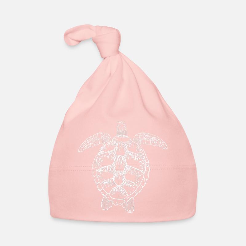Turtle white2 Baby Bio-Mütze
