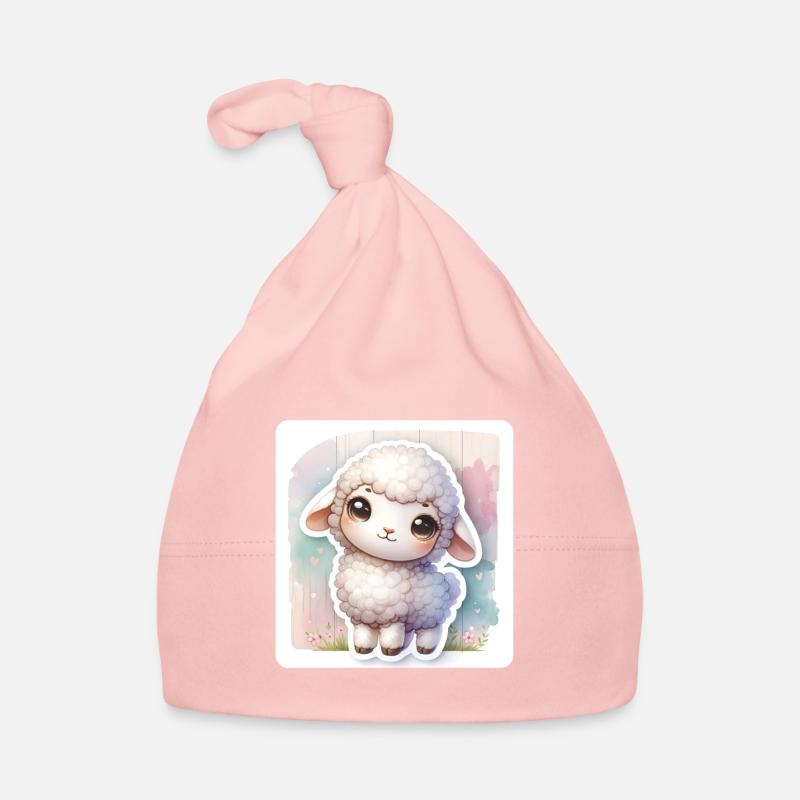 Un mouton de Pâques doux avec de la laine moelleuse Bonnet bio Bébé