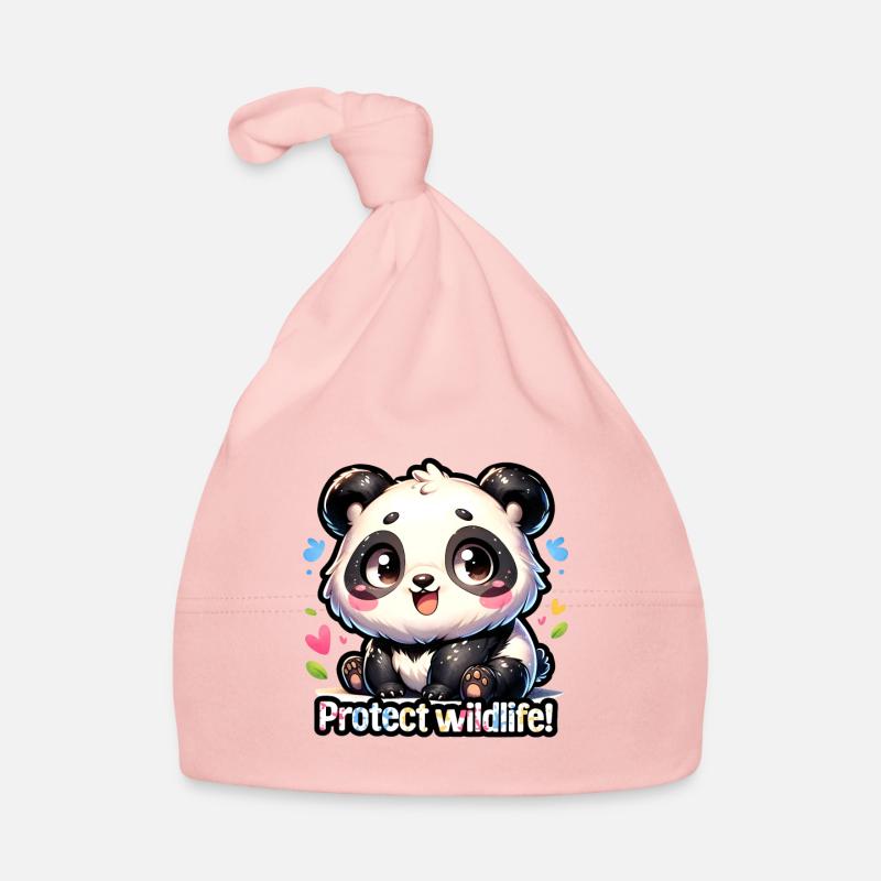 Protect Wildlife Giant Panda Earth Day Panda Lover Organic Baby Cap