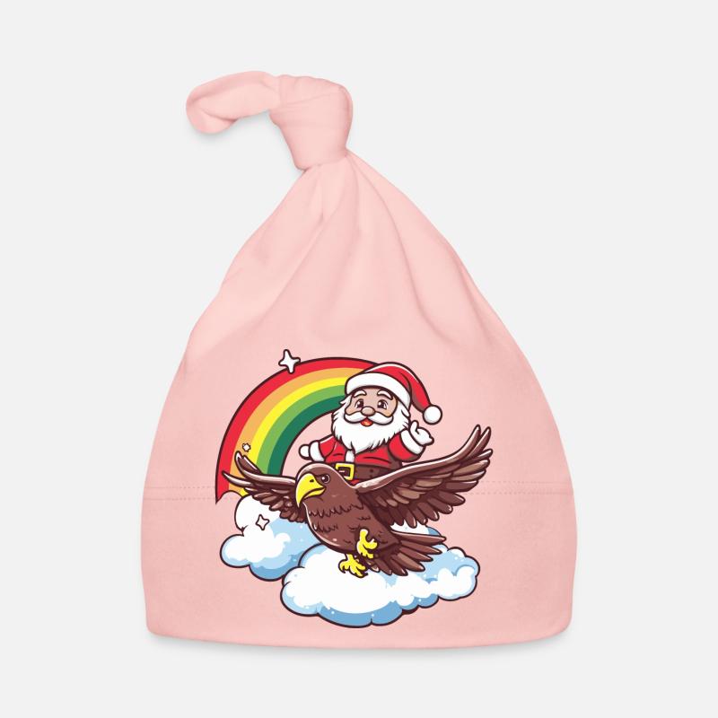 Eagle Santa Claus Rainbow Organic Baby Cap