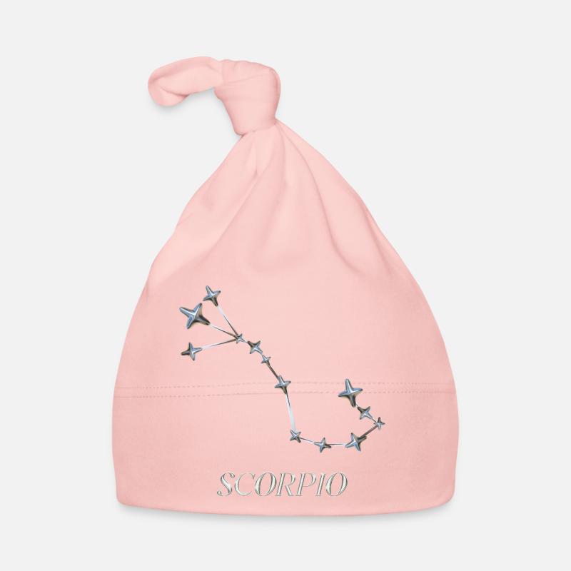 Constellation du Scorpion – Constellation minimale argentée Bonnet bio Bébé