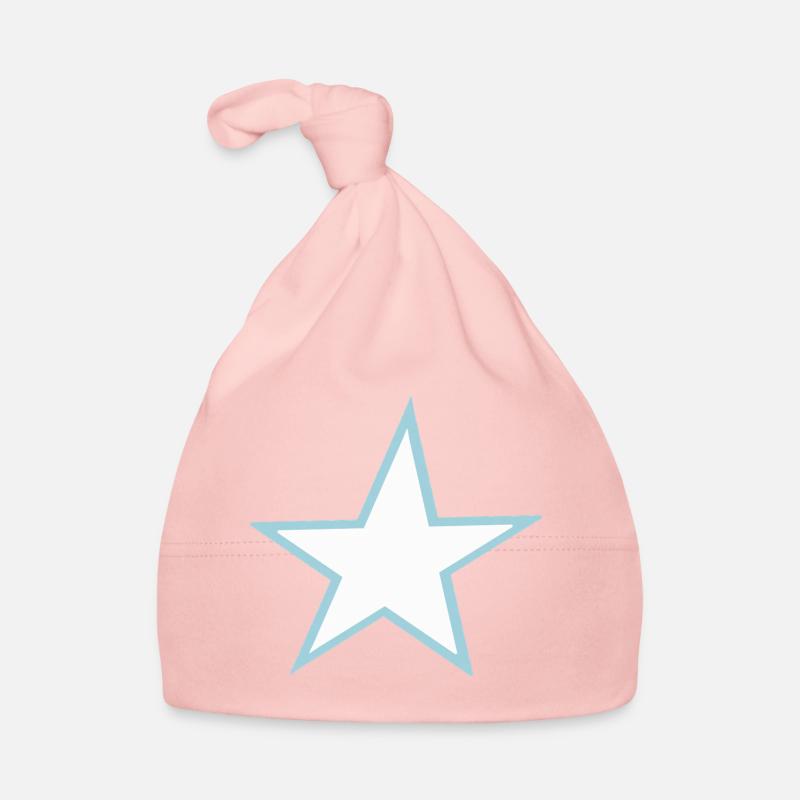 Shining star with blue border Organic Baby Cap