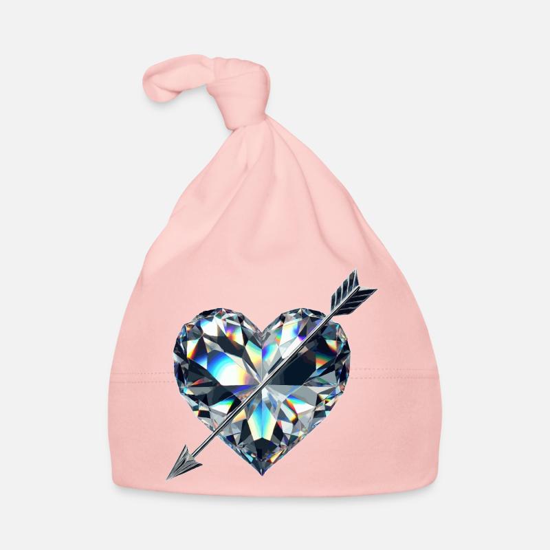 Diamond Heart with Arrow Organic Baby Cap