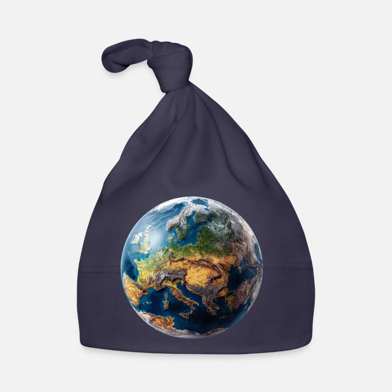 Globe Design: Europe-Asia Landscape Organic Baby Cap