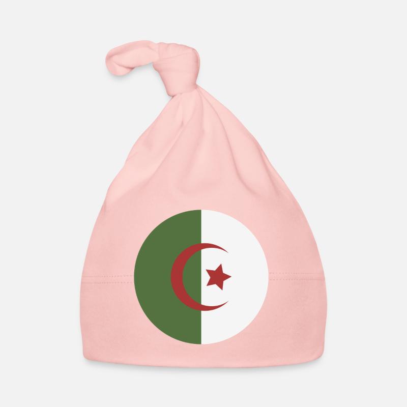 Algeria round flag Organic Baby Cap