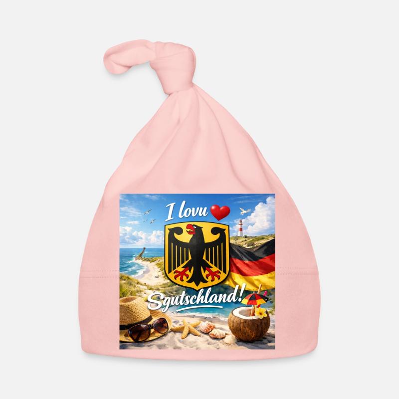 I love Germany Beach Organic Baby Cap
