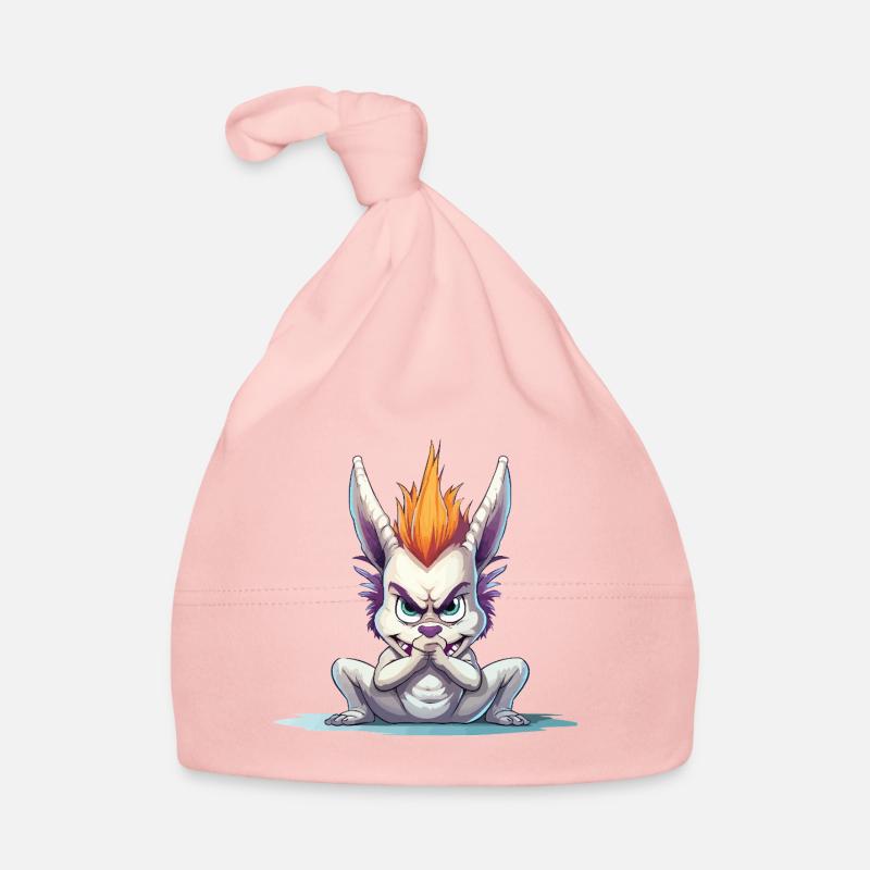 Angry Mohawk Bunny Organic Baby Cap
