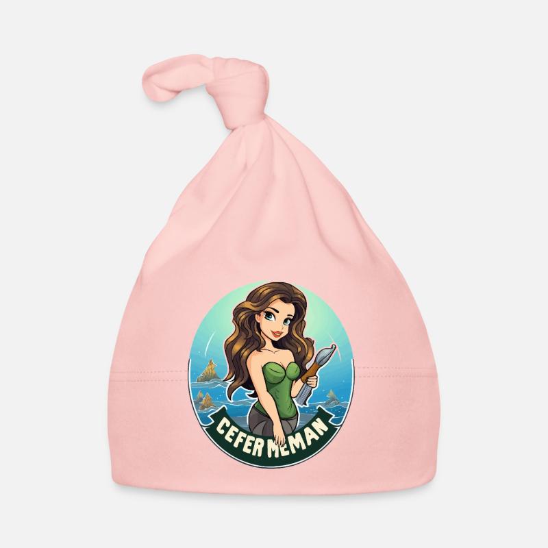 Motif de l’insigne d’héroïne de mer Bonnet bio Bébé