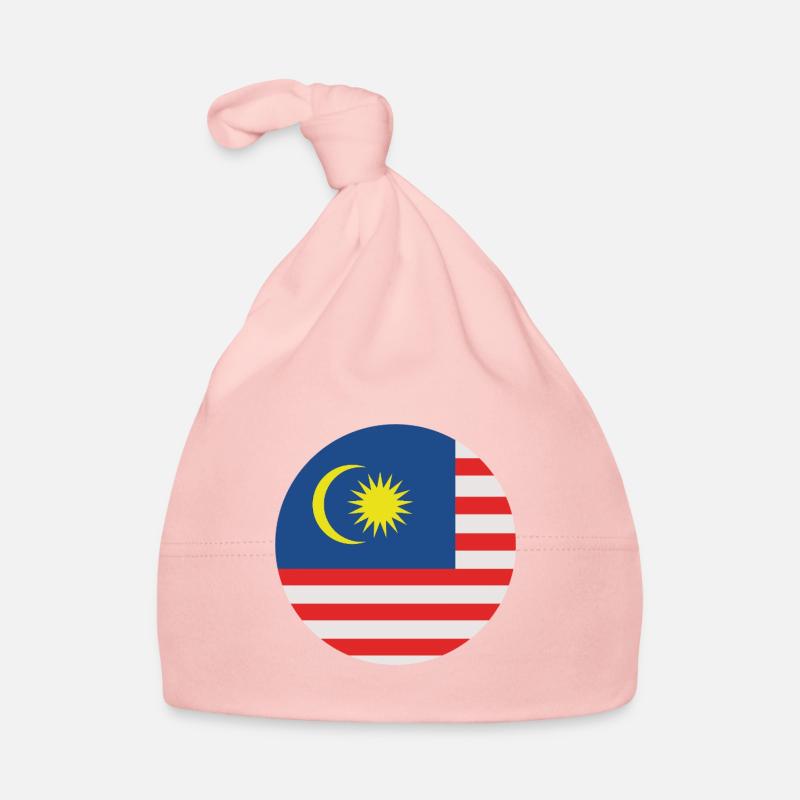 Drapeau rond de Malaisie Bonnet bio Bébé