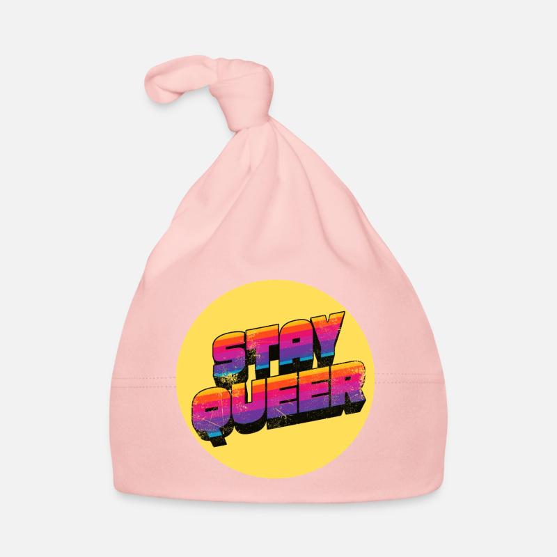 Graphique arc-en-ciel Stay Queer Bonnet bio Bébé