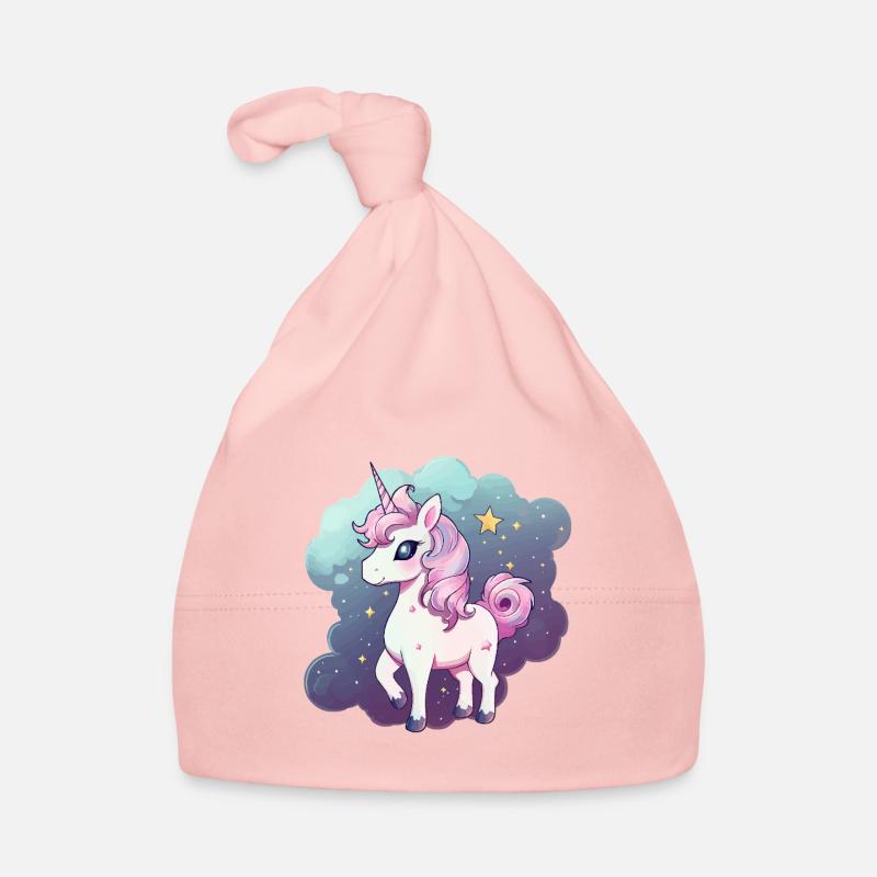 Licorne pastel Bonnet bio Bébé