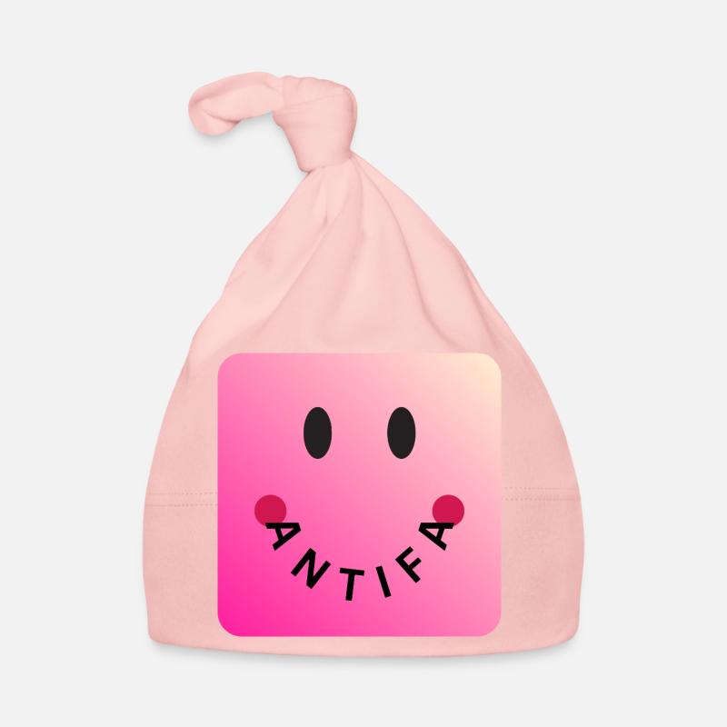 Friendly Antifa Pink | Faute de frappe de Gradient Smile Bonnet bio Bébé
