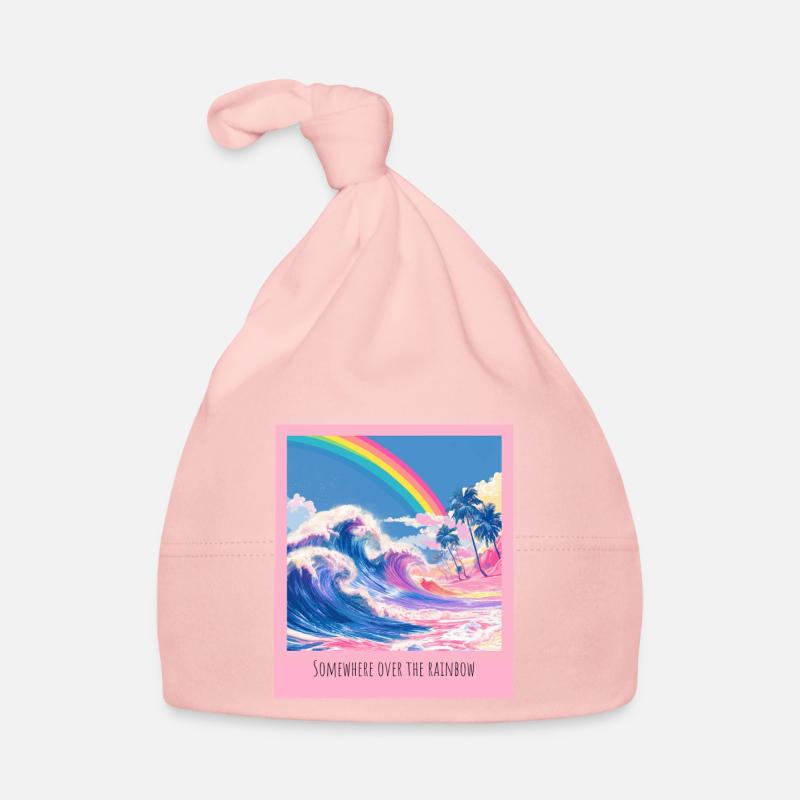 Rainbow Beach Rétro Wave Bonnet bio Bébé