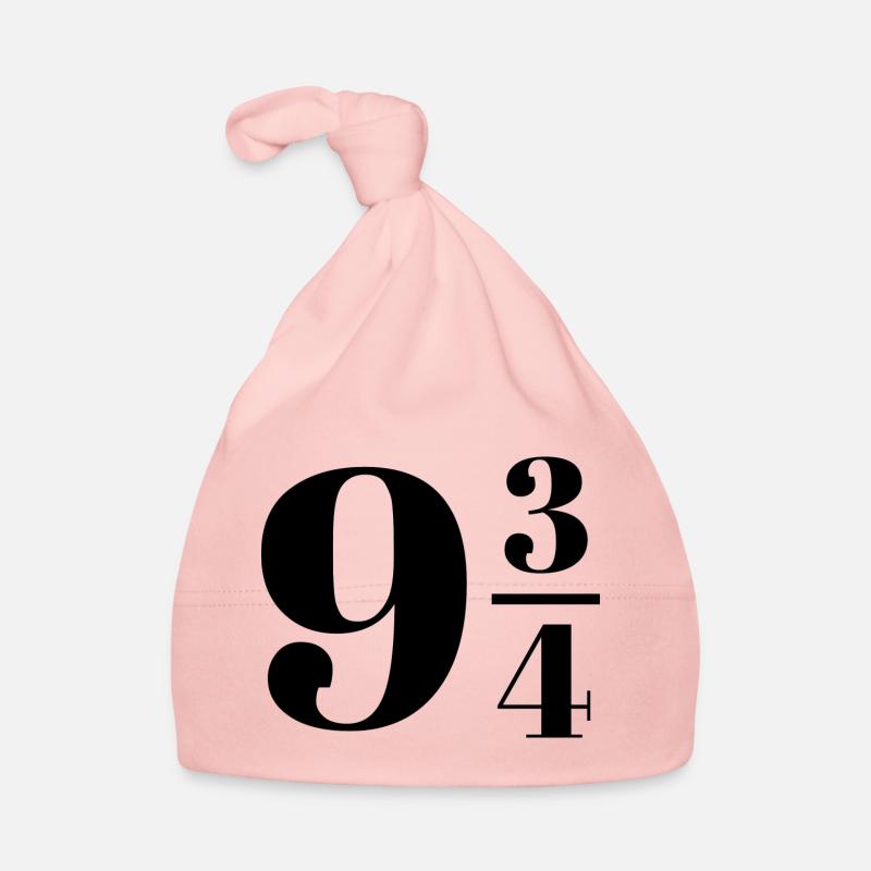 Railway track Nine-three-quarters 9 3/4 Organic Baby Cap