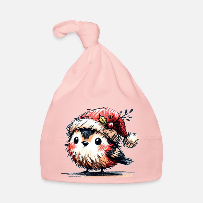 Christmas bird Organic Baby Cap