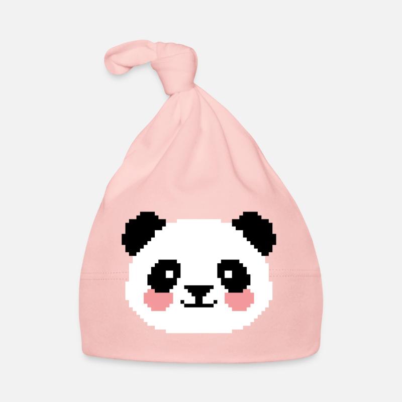 8bit Panda - Baby Bio-Mütze - Rosa