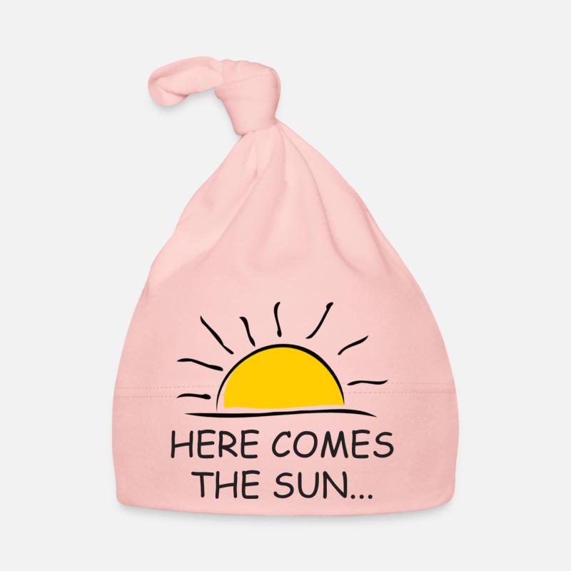L’été, le soleil, le soleil ! Printemps, Vacances - Bonnet bio Bébé - rose