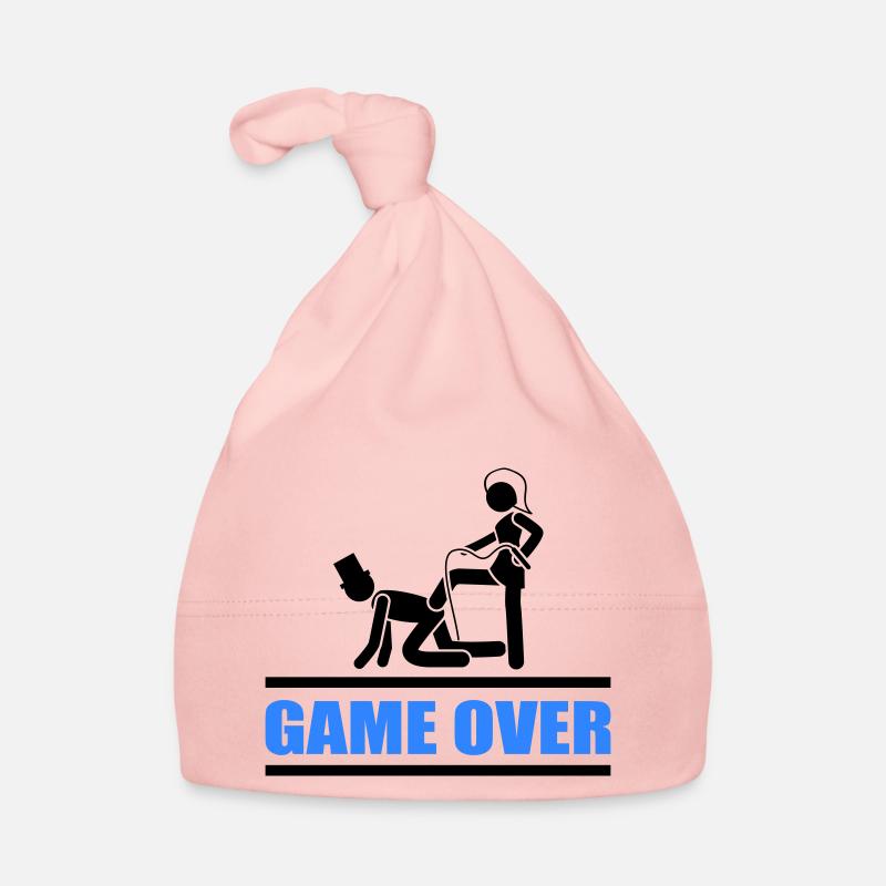 Sposa e sposo game over Cappellino ecologico per neonato