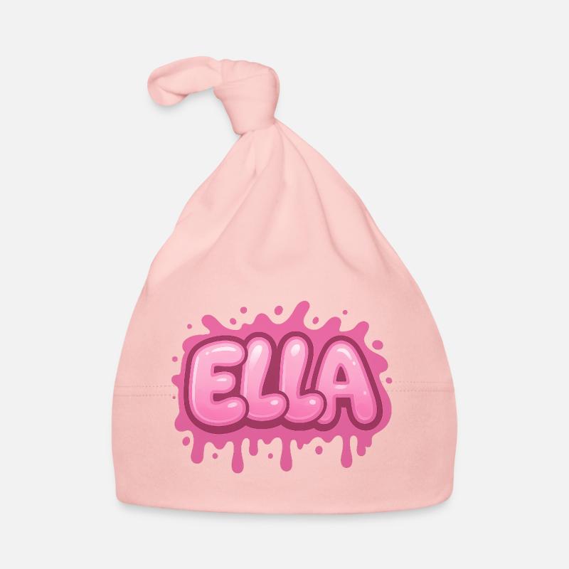 Graffiti ELLA Name Gift Ideal Druckbar Baby Bio-Mütze