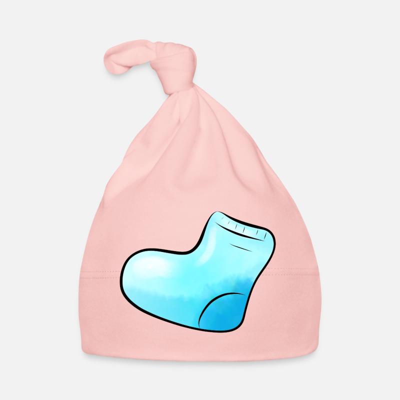 blue sock Organic Baby Cap