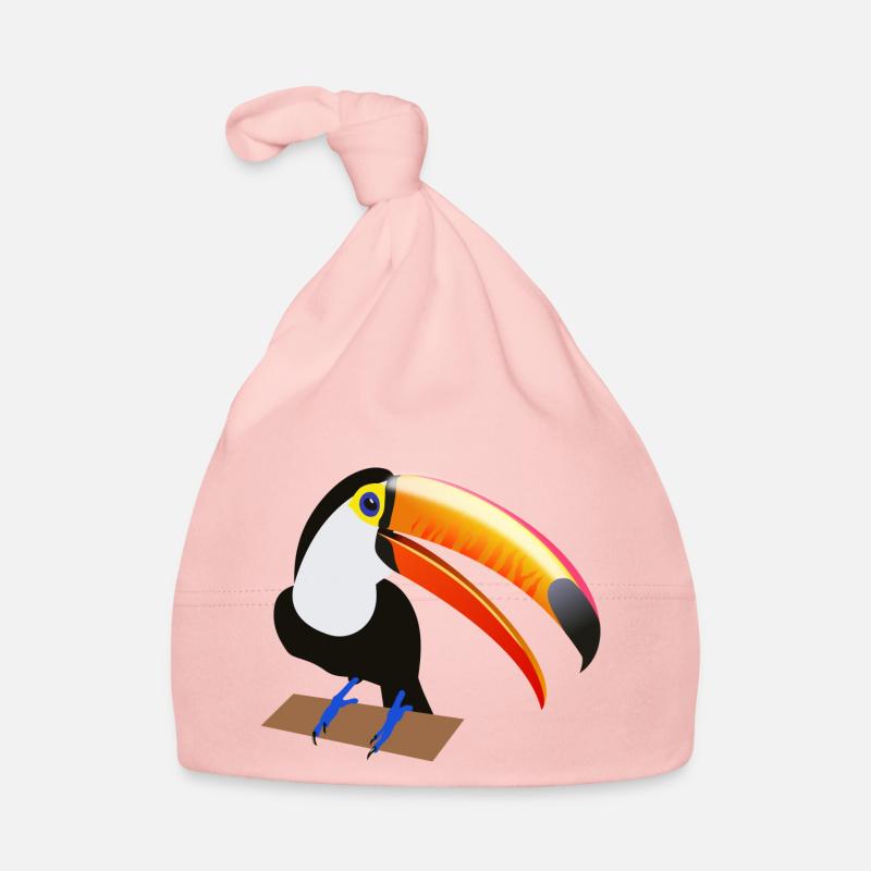 Eko le Toucan - Bonnet bio Bébé - rose