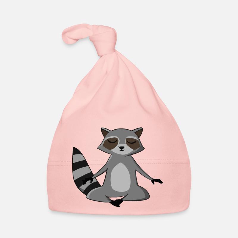 Waschbär Yoga Geschenkidee Baby Bio-Mütze