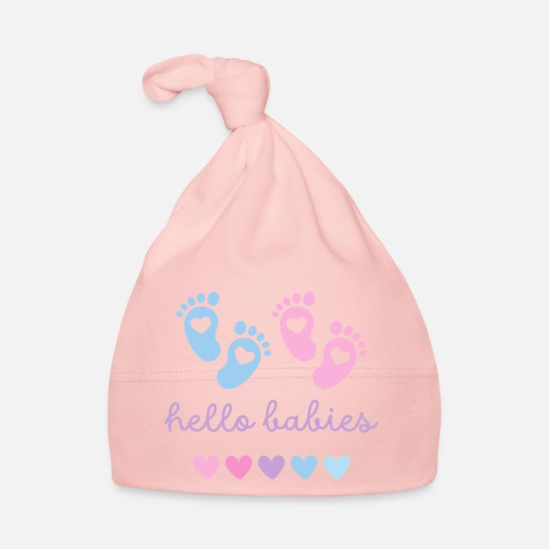 hello babys blau rosa Baby Bio-Mütze