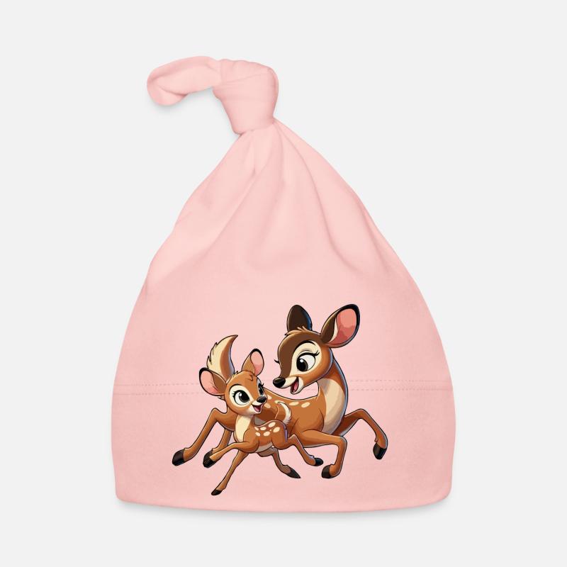 Rehmutter und Kind beim Herumtollen Baby Bio-Mütze