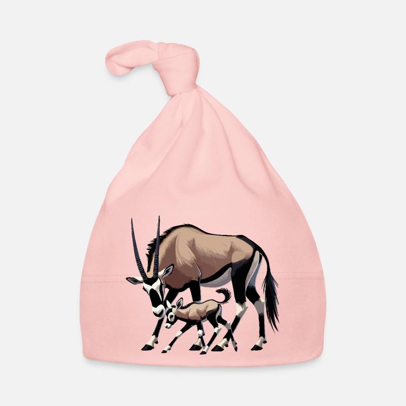 Oryx antelope with young Organic Baby Cap