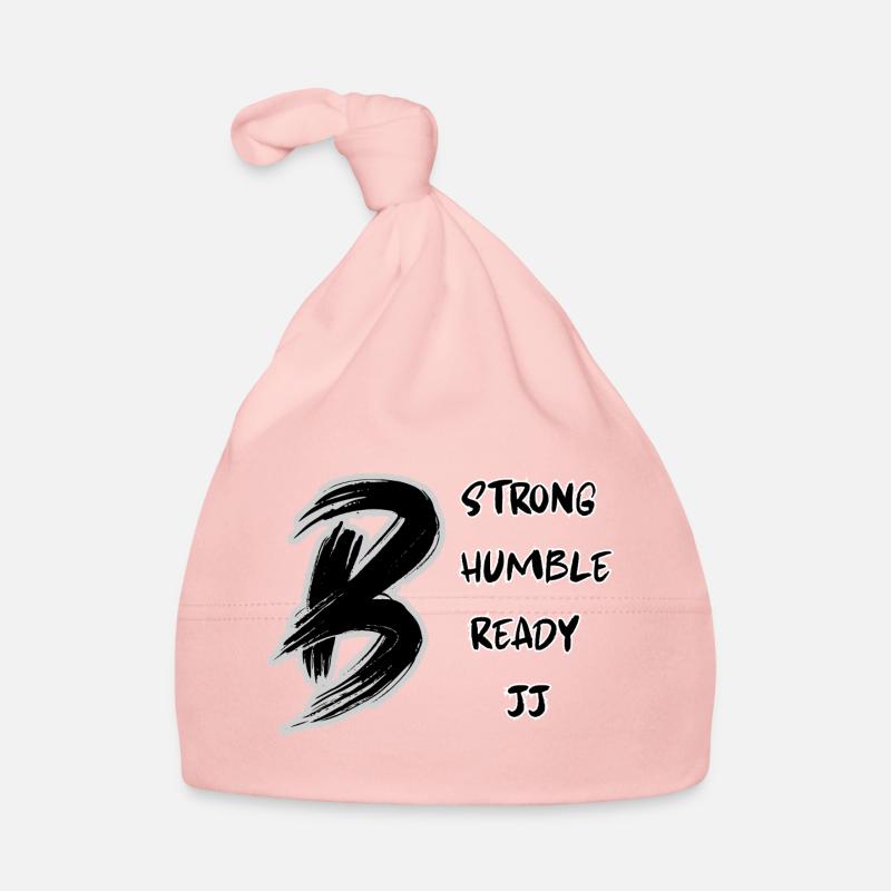 Be JJ – Fort, humble, prêt | Conception de Jiu Jitsu Bonnet bio Bébé