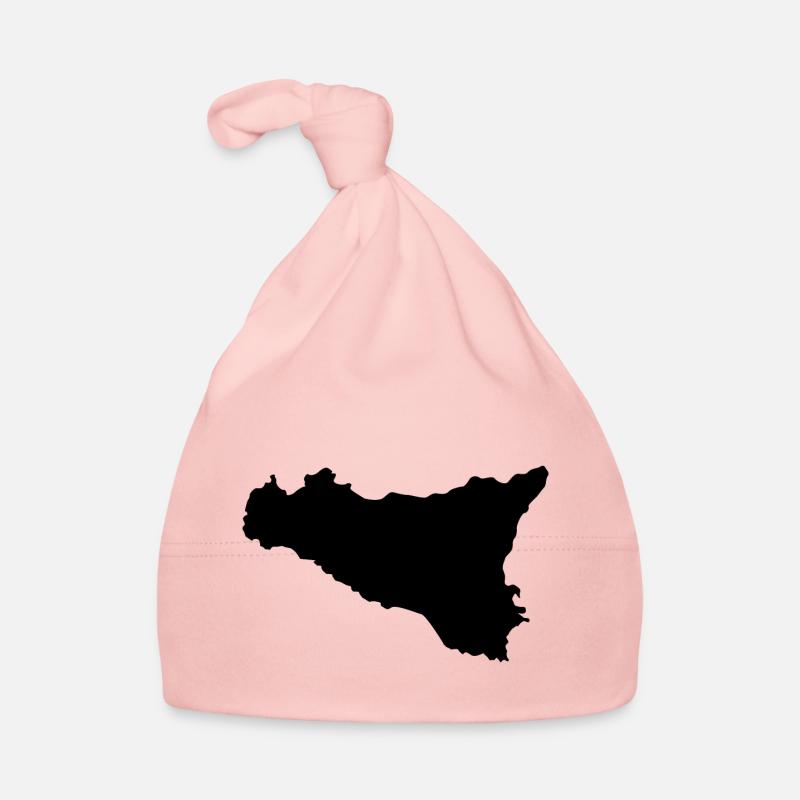 sicilian map Organic Baby Cap