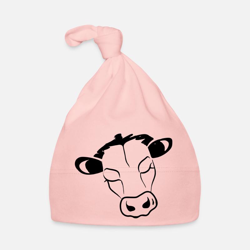 Vache endormie Cow Lovers Idée cadeau fermier Bonnet bio Bébé