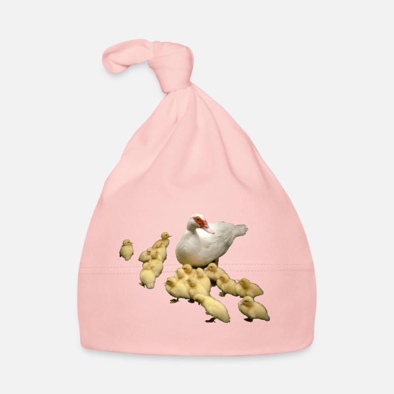 Canard volant avec des poussins Bonnet bio Bébé