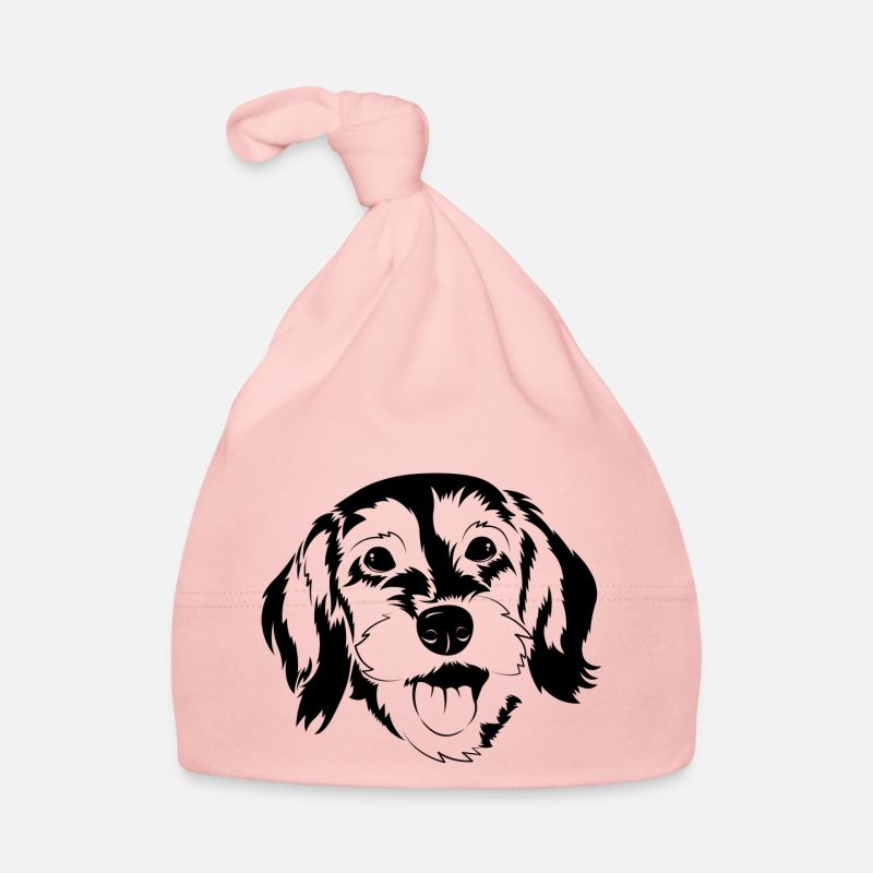 Visage de teckel Bonnet bio Bébé