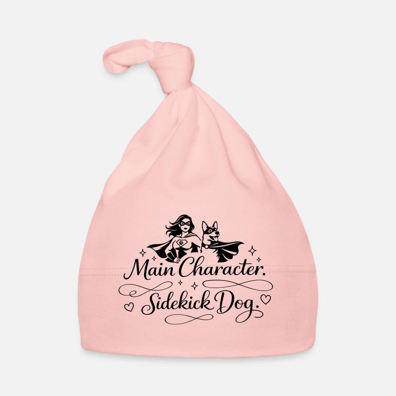 Main Character. Sidekick dog. Baby Bio-Mütze
