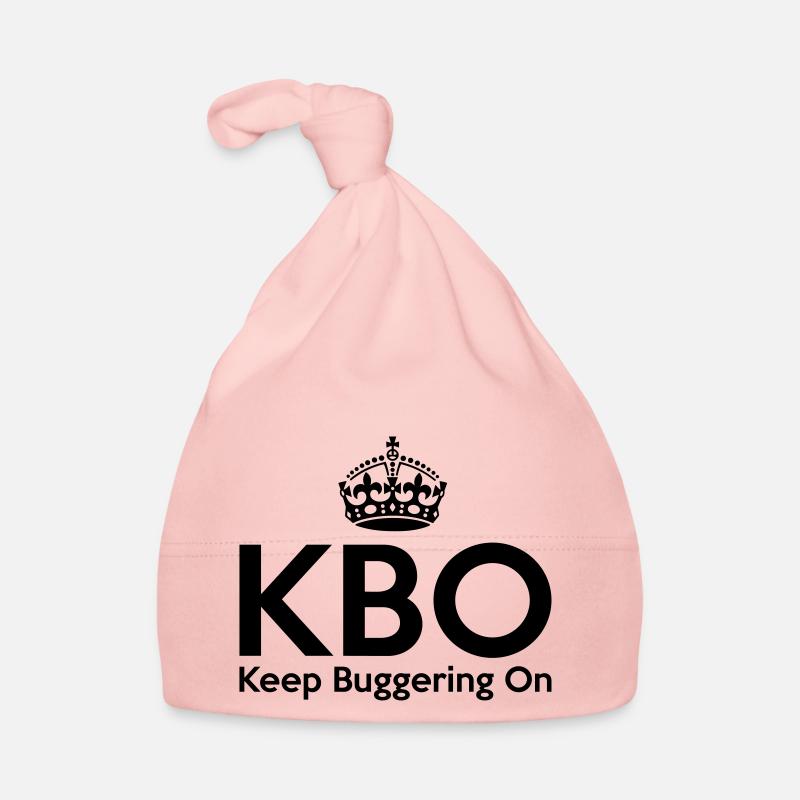 KBO - Keep Buggering on - Organic Baby Cap - pink