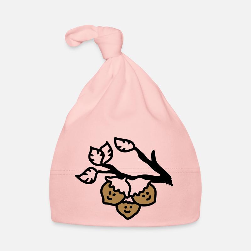 Three hazelnuts on the branch Organic Baby Cap