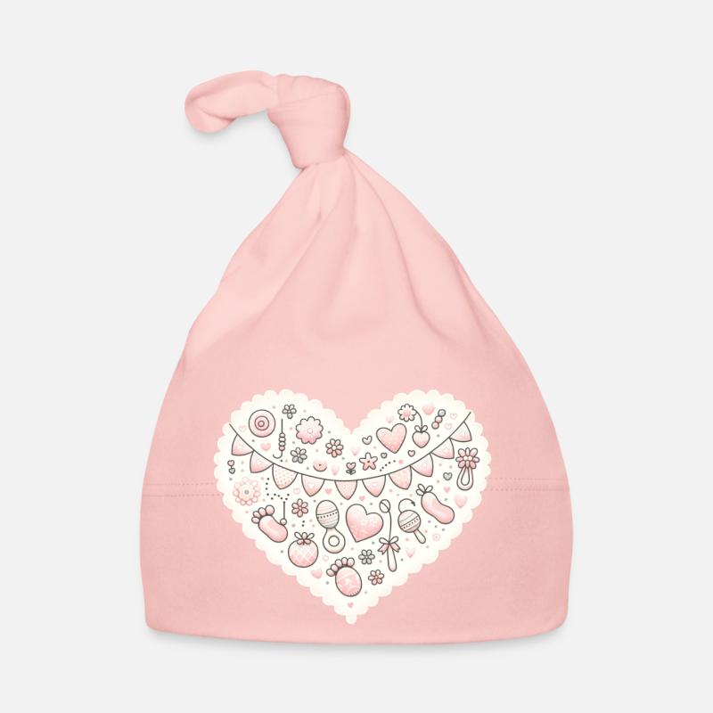 Süßes Herz Baby Bio-Mütze