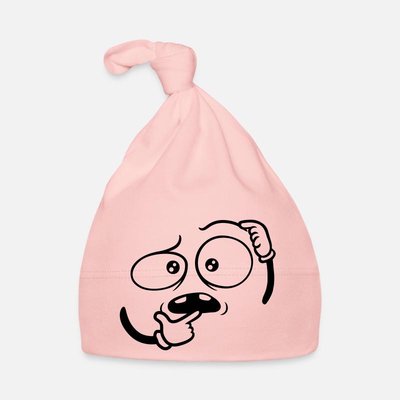 Doubtful Hand Gesture Face Organic Baby Cap