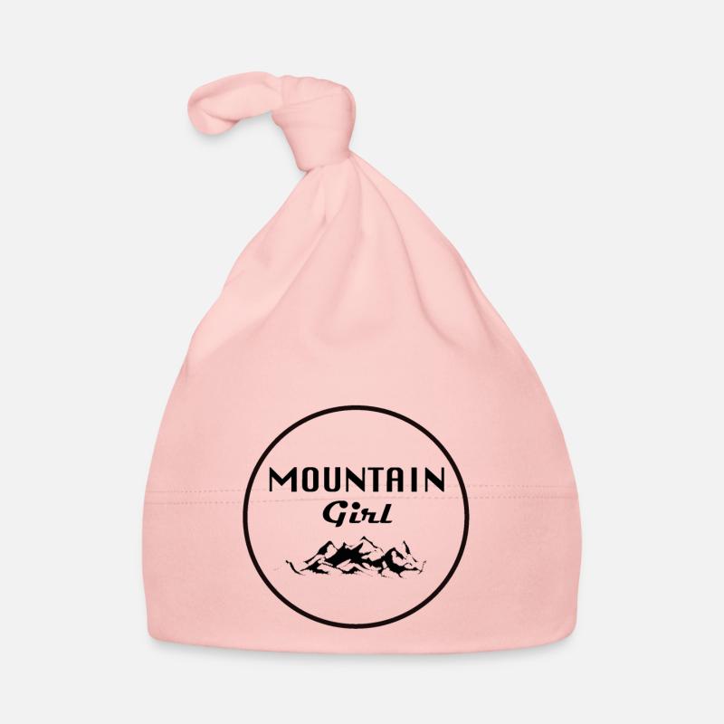 Fille de montagne - Bonnet bio Bébé - rose
