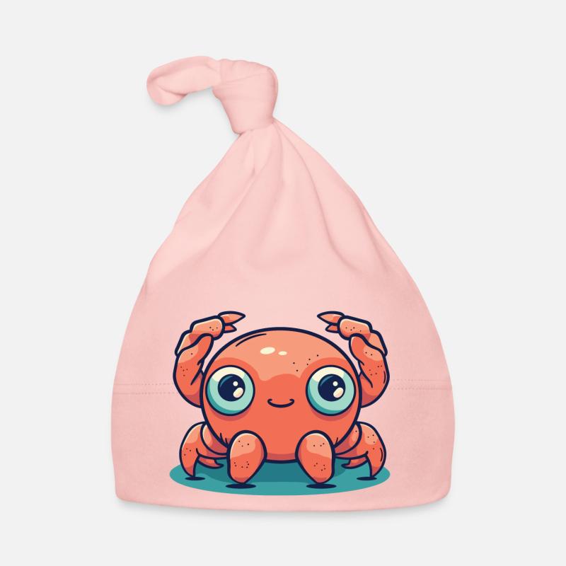 Crabe - Bonnet bio Bébé - rose