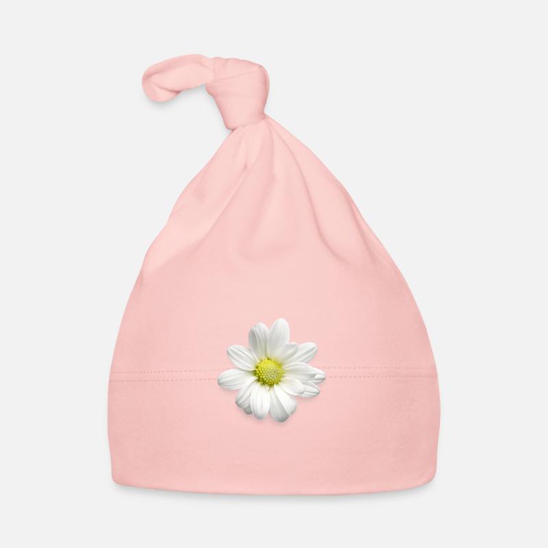 Imprimé de marguerites blanches - Fleurs douces - Marguerites Bonnet bio Bébé