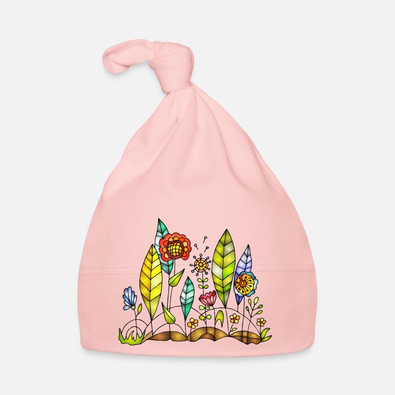 Fleur - Bonnet bio Bébé - rose