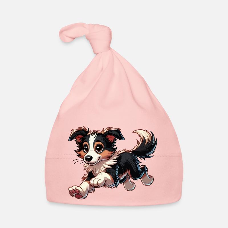 Border Collie bwr Baby Bio-Mütze