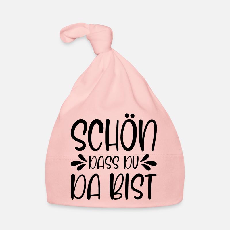 Schön dass du da bist Baby Bio-Mütze