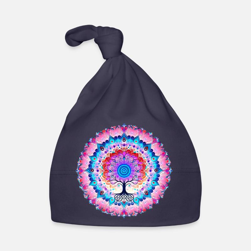 Mandala-Baum der Farben Baby Bio-Mütze