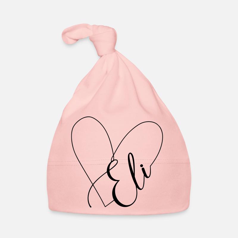 Eli Name Herzlinie Baby Bio-Mütze