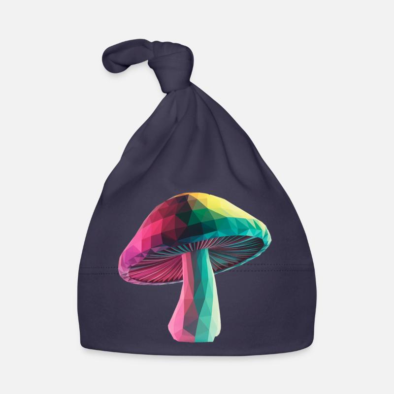 Mushroom - Cool Low Poly Logo Organic Baby Cap