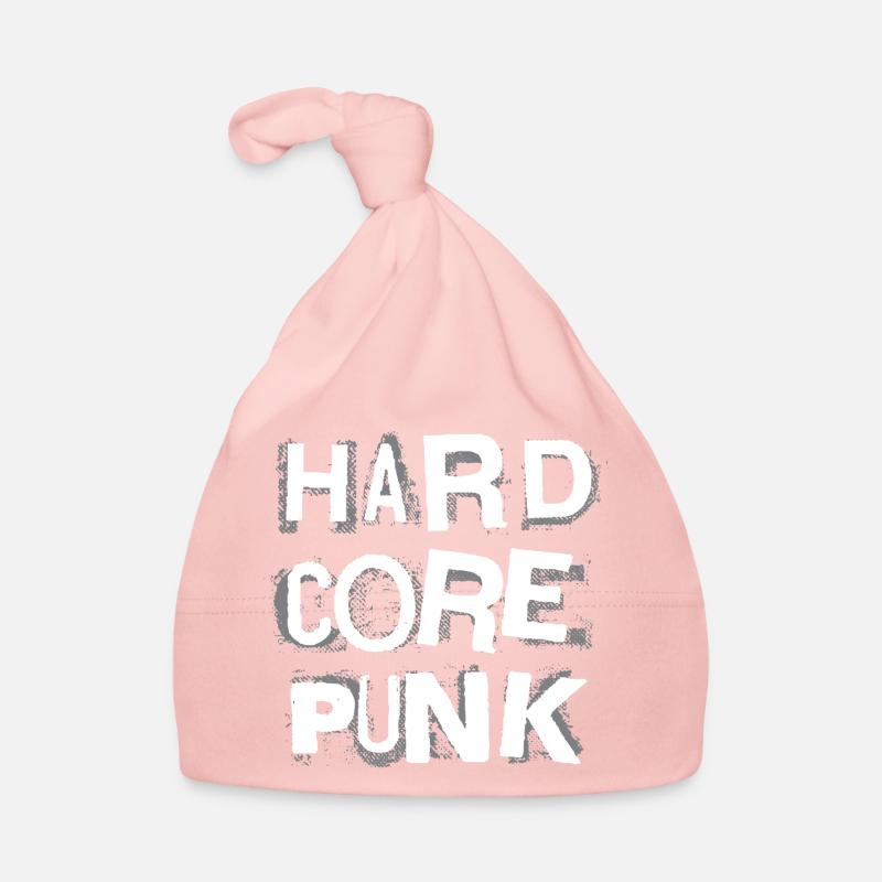 Hardcore Punk Stencil Text Organic Baby Cap